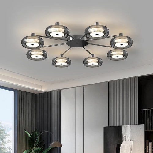 plafonnier italien design moderne éclairage intérieur luxe minimaliste - vue 2 sur 12