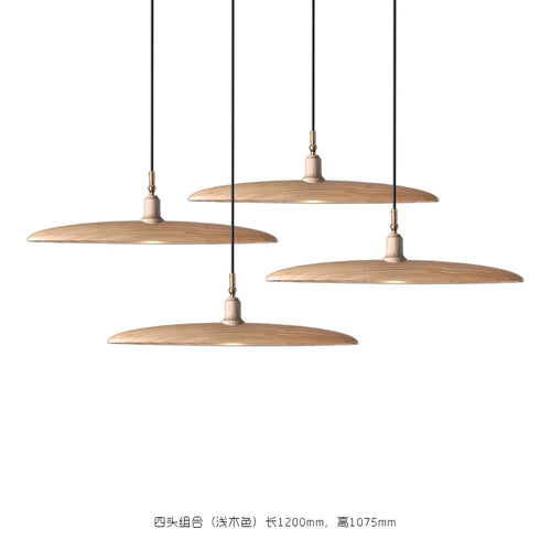 lustre en bois style nordique pour éclairage décoratif élégant - vue 11 sur 17