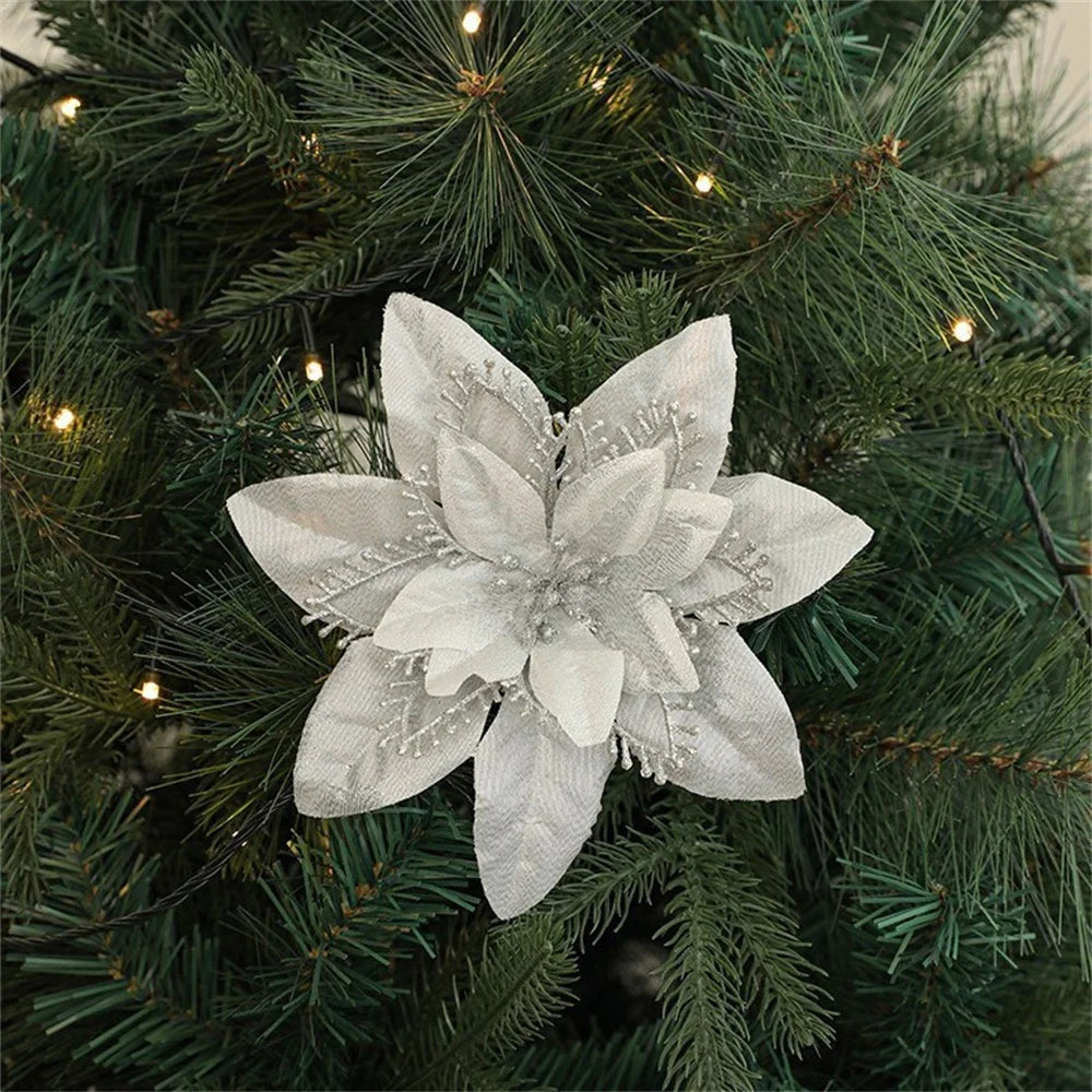 décorations de noël fleurs artificielles pour la maison 2025 - vue 3 sur 9