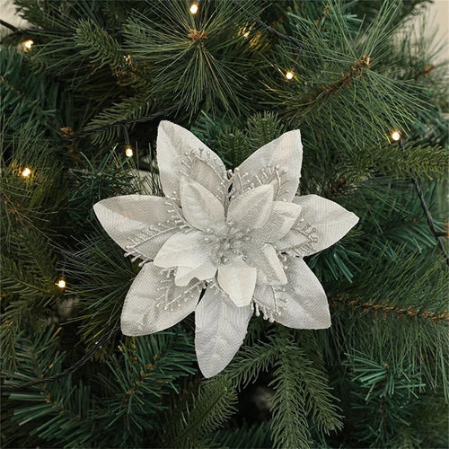 décorations de noël fleurs artificielles pour la maison 2025 - vue 3 sur 9