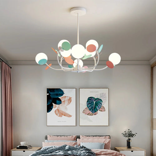 lustre led moderne atmosphérique nordique étoilé macaron créatif - vue 4 sur 16
