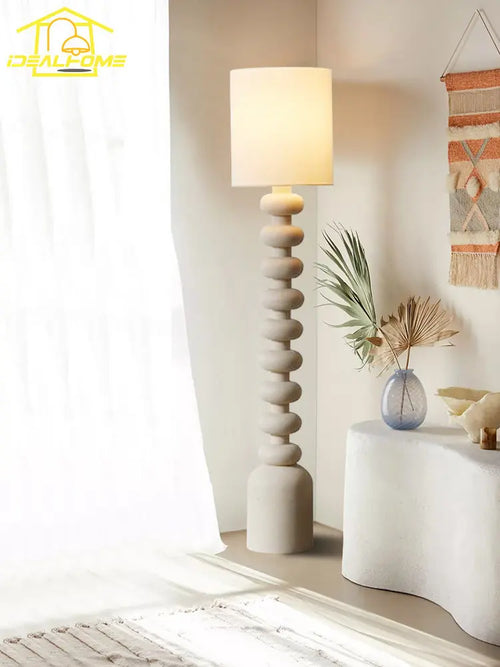 lampadaire design vintage en résine wabi-sabi pour intérieur moderne - vue 6 sur 6