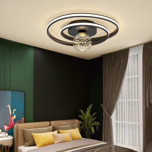lustre nordique moderne à led simple boule pour éclairage intérieur - vue 5 sur 16