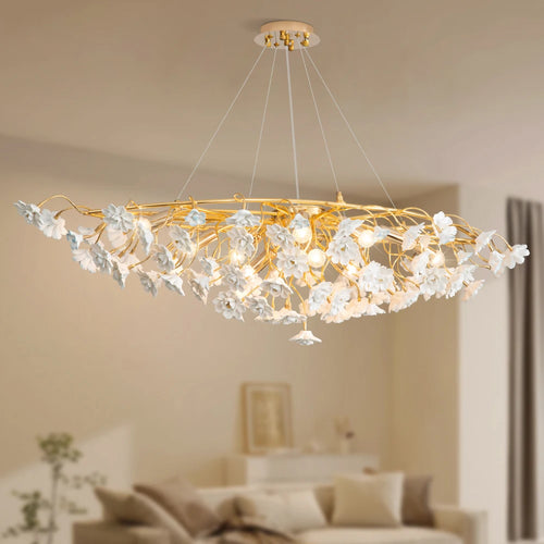 lustre romantique à fleurs pour décoration intérieure élégante - vue 3 sur 11