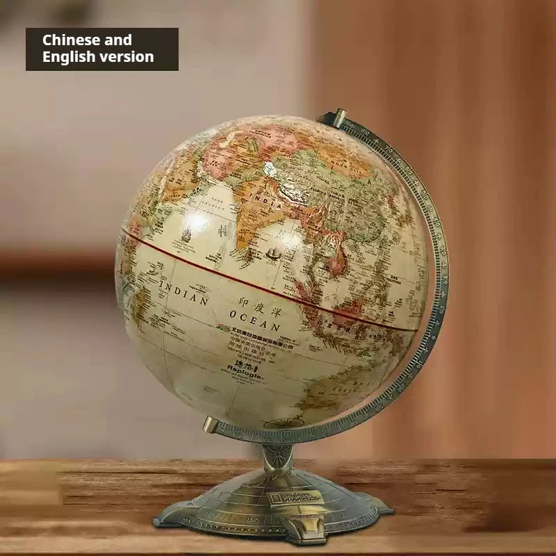 globe terrestre rétro éducatif pour géographie et décoration - vue 7 sur 7
