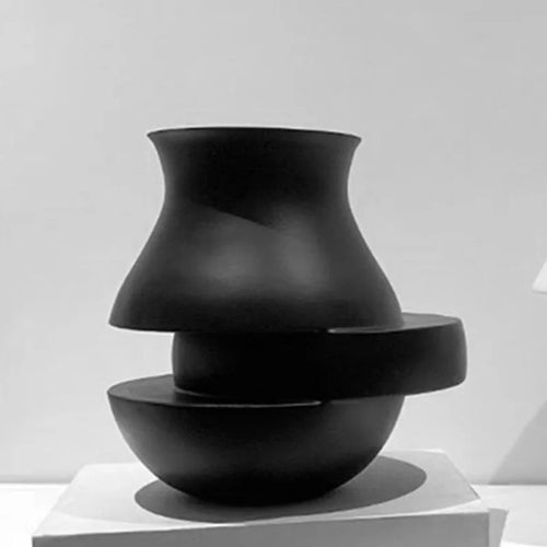 vase géométrique en résine pour décoration florale moderne - vue 3 sur 10