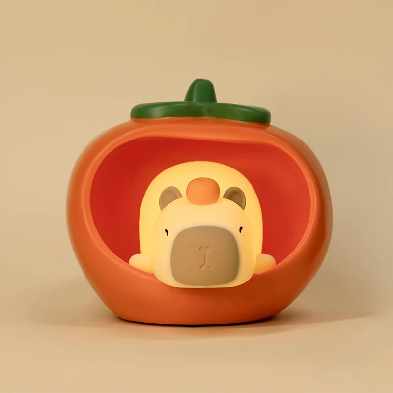 Lampe enfant dessin animé Silicone LED Capybara veilleuse USB Rechargeable gradation sommeil lampe de nuit pour chambre d'enfants décor cadeau d'anniversaire - vue 5 sur 6