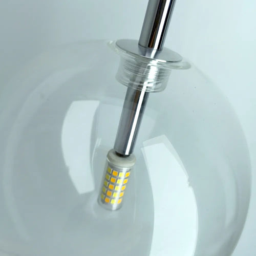 Suspension nordique moderne en verre clair - vue 5 sur 18