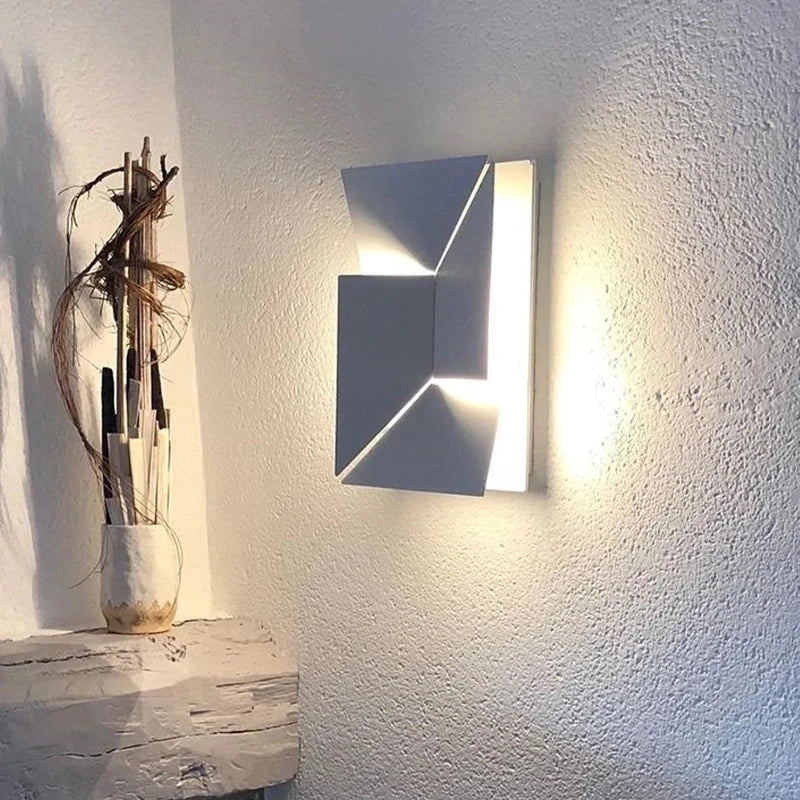 applique murale led ombres éclairage décorations d'allée art - vue 5 sur 13