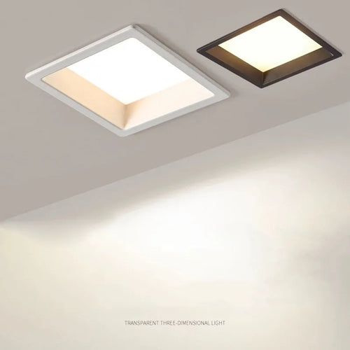 plafonnier led encastré à intensité variable carré - vue 7 sur 6