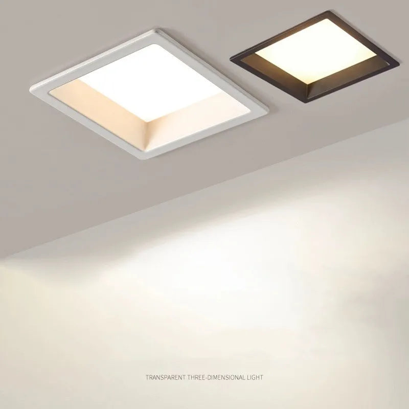 plafonnier led encastré à intensité variable carré - vue 6 sur 6