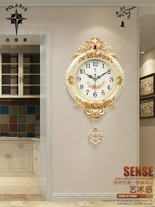 horloge murale de luxe silencieuse style moderne pour décoration intérieure - vue 3 sur 11