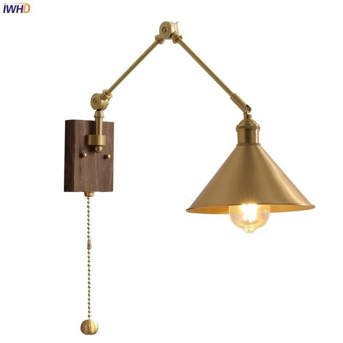 IWHD nordique moderne cuivre applique murale LED lampes applique décor à la maison éclairage intérieur chambre salle de bains salon escalier lumière Luminaria - vue 32 sur 32