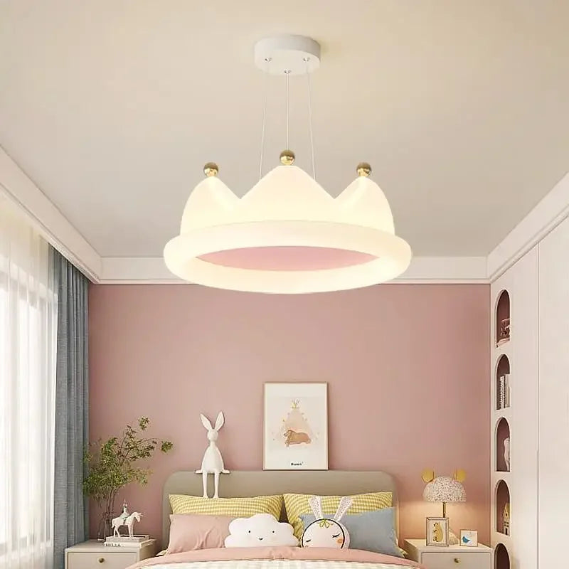 plafonnier créatif couronne led protection des yeux romantique pour enfants - vue 3 sur 10