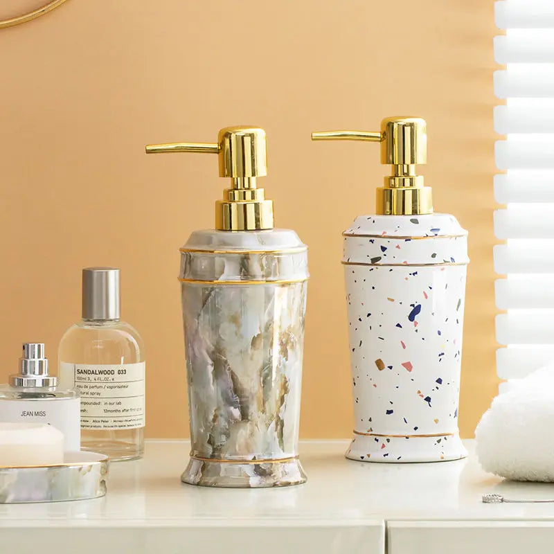 distributeur de savon céramique pour gel douche et désinfectant - vue 4 sur 30
