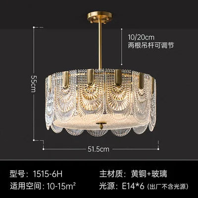 lustre en verre cristal design rétro pour décoration intérieure élégante - vue 9 sur 10