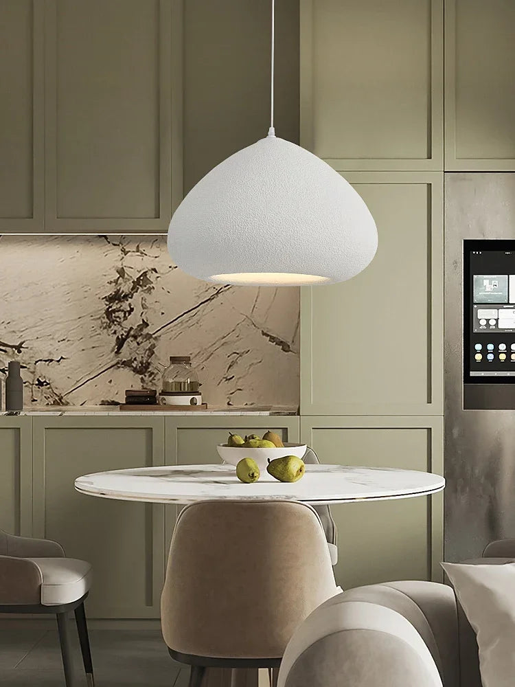 Nordic Handmade Wabi Sabi Pendant Light Restaurant Cream Style Table Lamp Loft Bedroom Decor LED Chandelier Kitchen Accessories - vue 4 sur 11