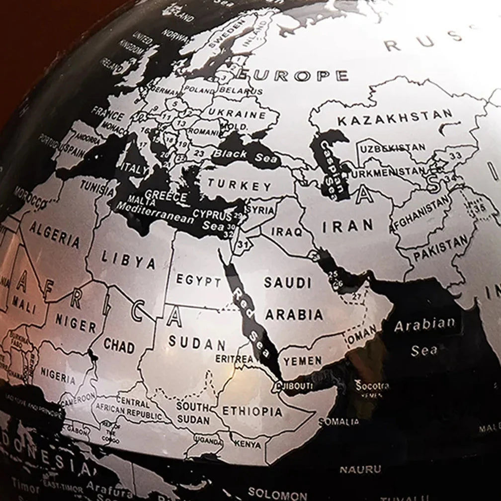 carte rétro du globe terrestre pour décoration éducative - vue 6 sur 9