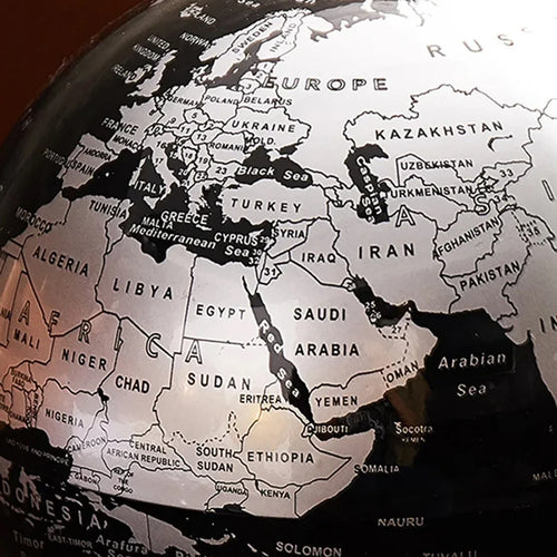carte rétro du globe terrestre pour décoration éducative - vue 7 sur 9