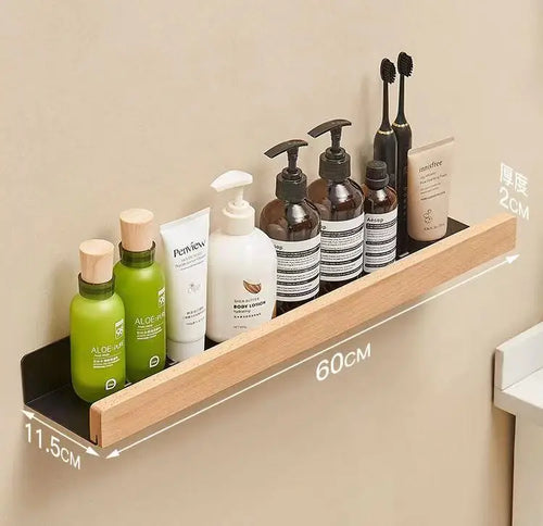 étagère en hêtre étanche pour rangement cuisine et salle de bain - vue 14 sur 20