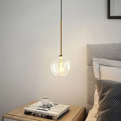 Suspension nordique moderne en verre clair - vue 3 sur 18