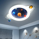 plafonnier sandyha pour enfants avec astronautes et planètes led