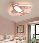 ventilateur de plafond moderne pour enfants avec éclairage led dimmable et déco à distance