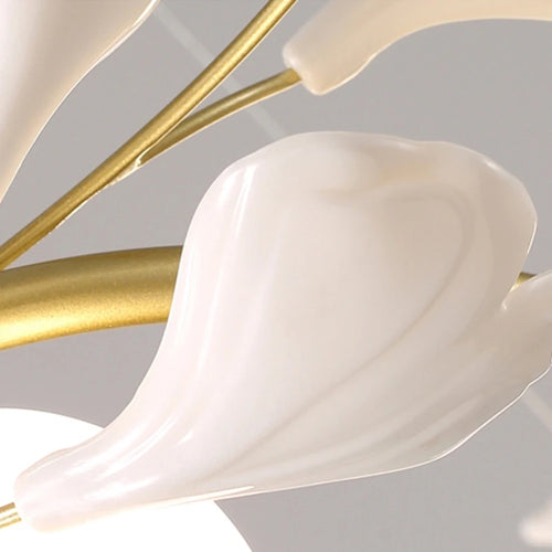 suspension lumineuse en verre design nordique ginkgo moderne - vue 7 sur 11