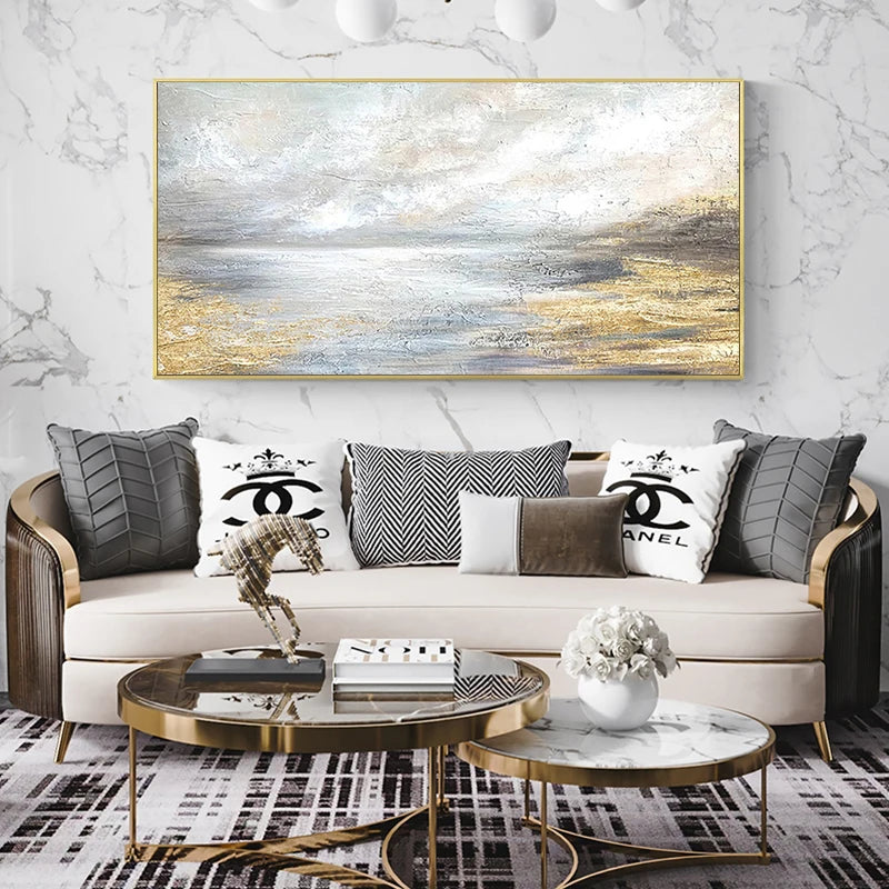 décoration murale abstraite personnalisable peinture sur toile artisanale - vue 5 sur 9