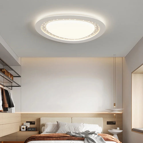 lustre led moderne galets gypsophile style simple protection des yeux - vue 5 sur 14