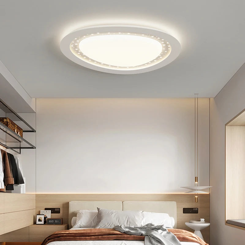 lustre led moderne galets gypsophile style simple protection des yeux - vue 5 sur 14