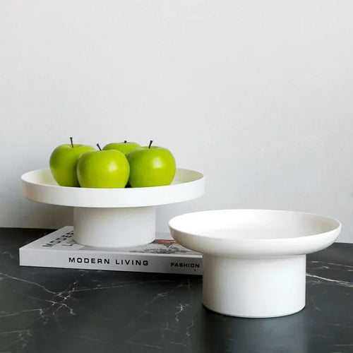 plateau de rangement décoratif rond pour fruits et cosmétiques - vue 3 sur 7