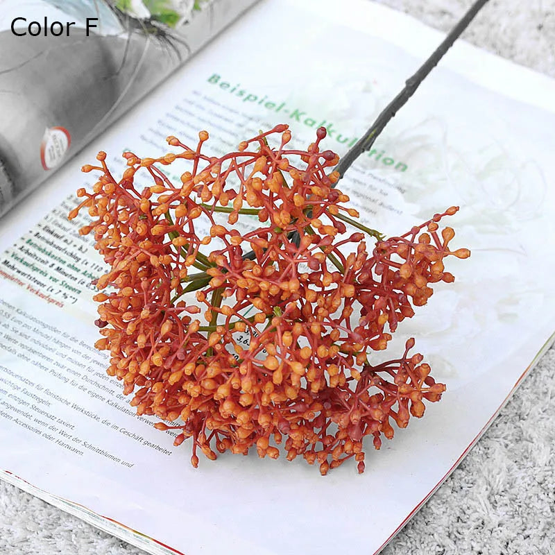plantes artificielles rétro framboises pour décoration DIY maison - vue 12 sur 13