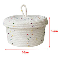 panier en coton tissé à la main pour rangement décoratif