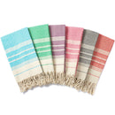 Serviette de plage coton jacquard losanges seche rapide