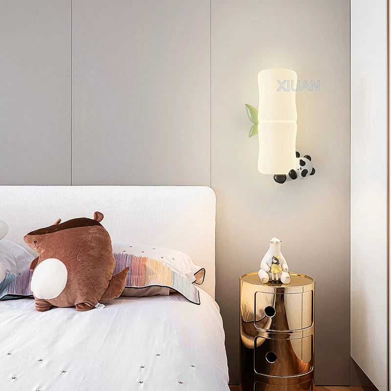 applique murale led singe panda pour enfants - vue 4 sur 23