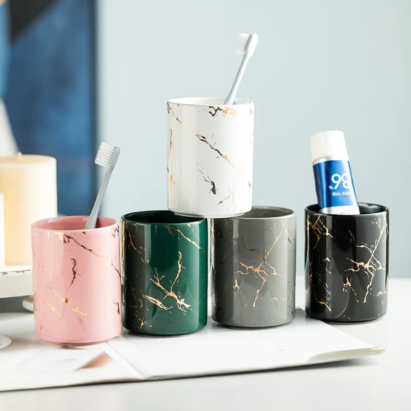 tasse en céramique créative pour brossage et gargarisme - vue 2 sur 11