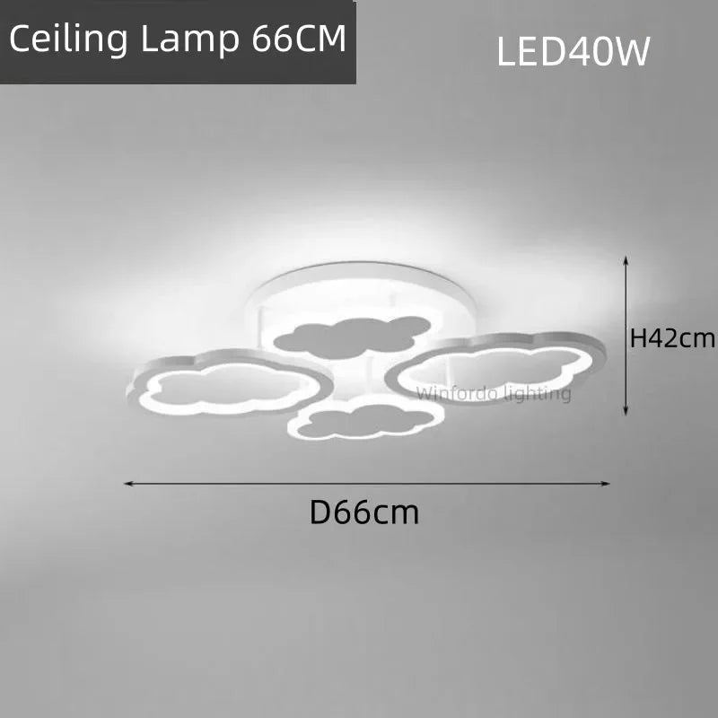 lustre led moderne créatif pour chambre enfant et salon intérieur - vue 6 sur 13
