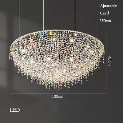 lustre en cristal rétro design luxueux pour décoration intérieure - vue 11 sur 12