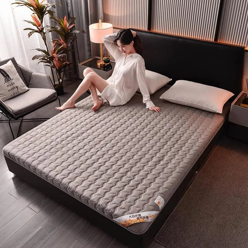 surmatelas en coton éponge pour lit king size et coussin de sol - vue 3 sur 8