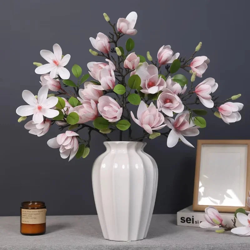 fleurs artificielles magnolias pour décoration florale extérieure - vue 6 sur 10