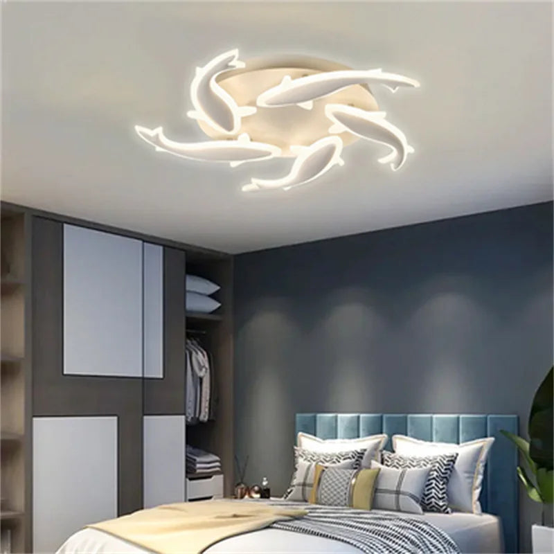 plafonnier led moderne en métal et acrylique pour intérieur - vue 6 sur 11