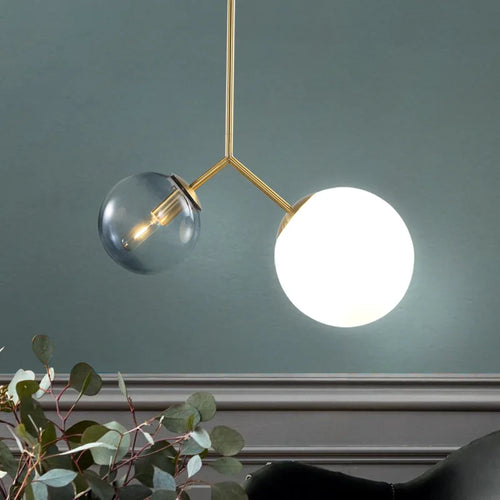 Lustre en boule de verre à haricots magiques - vue 3 sur 8
