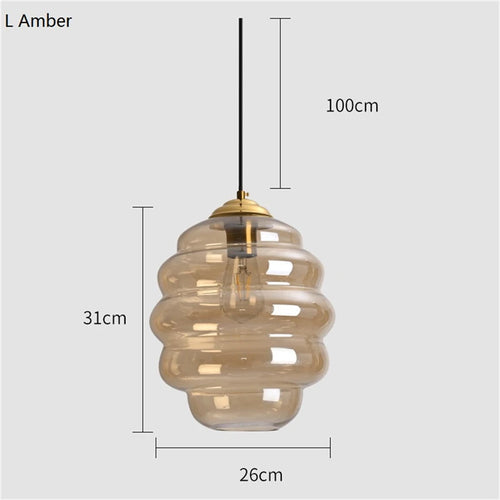 suspension boule de vitrail nordique moderne - vue 10 sur 15