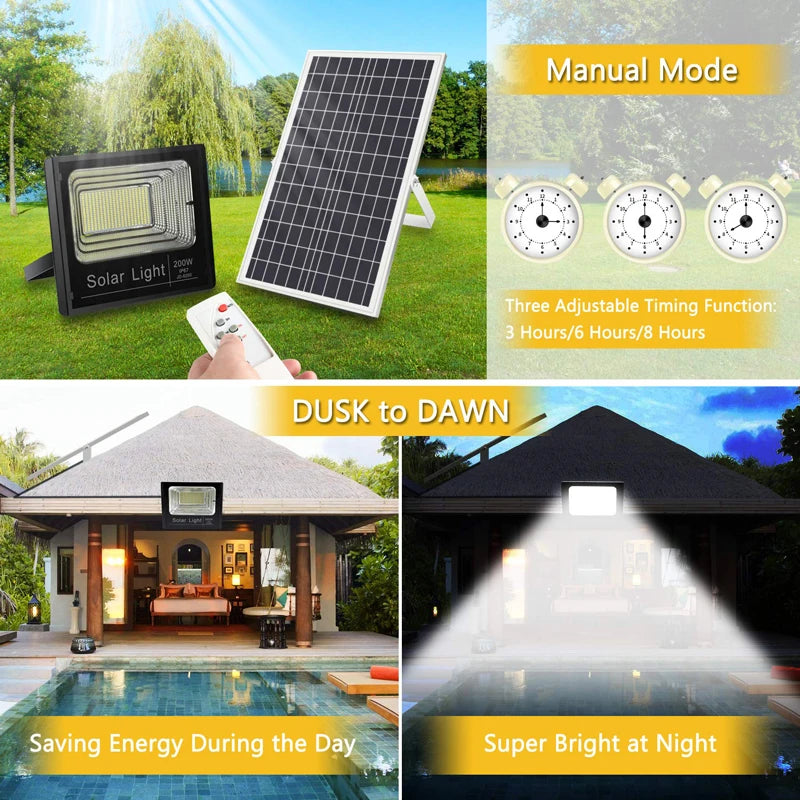 lampe solaire extérieure à led éclairage de jardin étanche et écoénergétique - vue 3 sur 17