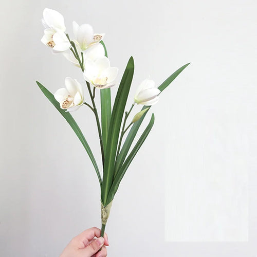 fleurs artificielles cymbidium pour décoration mariage et événements - vue 12 sur 11