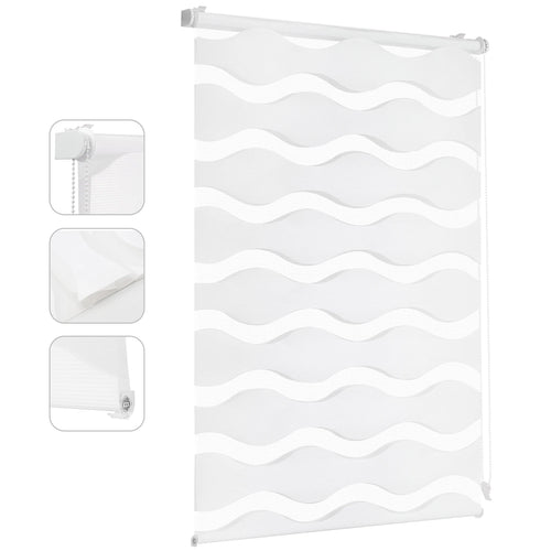 Store enrouleur double sans perçage occultant fenêtre 80cm - vue 12 sur 13