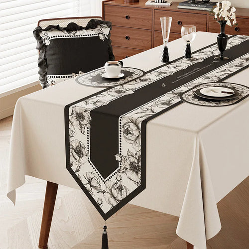 Chemin de table style vintage floral esprit campagne