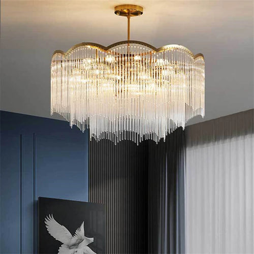 lustre en cristal moderne design luxe pour intérieur - vue 4 sur 10