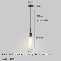 Suspension en marbre naturel